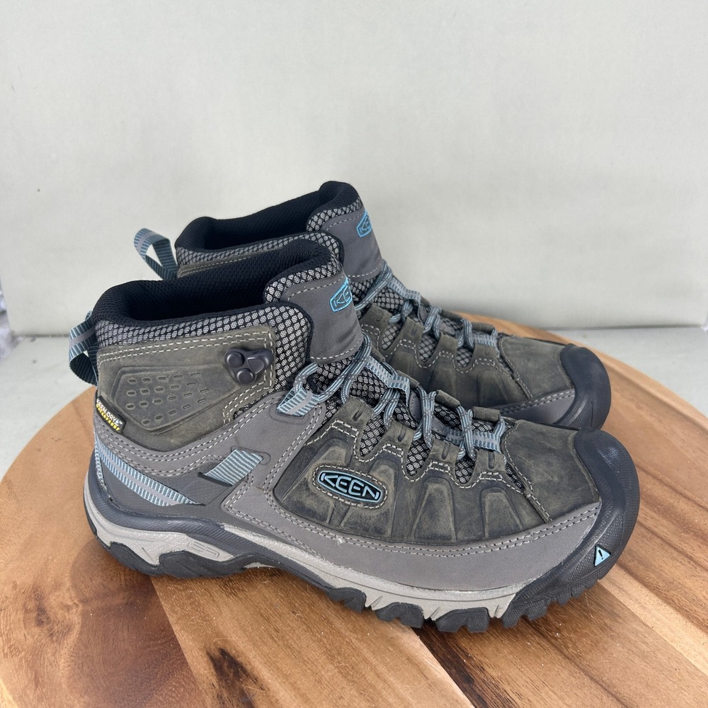Keen Targhee III Mid Waterproof Hiking Boots Womens 9 Gray Blue 1023040